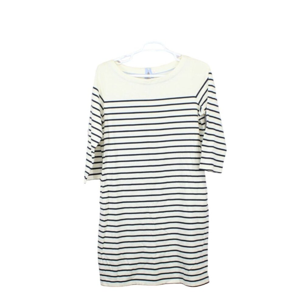 LL Bean Heritage Mariner Dress Stripe Sailcloth Classic Navy Size L